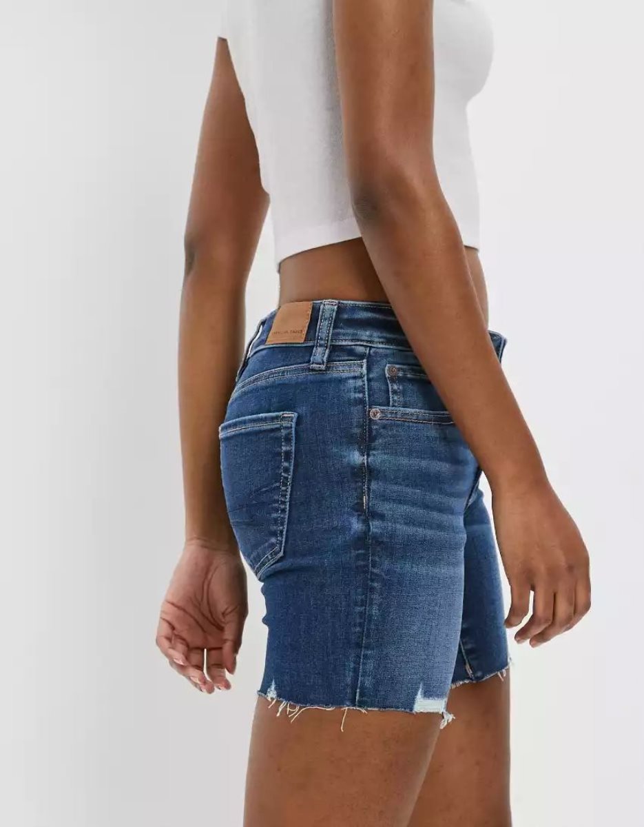 Shorts American Eagle AE Ne(x)t Level Denim Mince Bermuda Indigo Lavage Femme | OVD-95123202